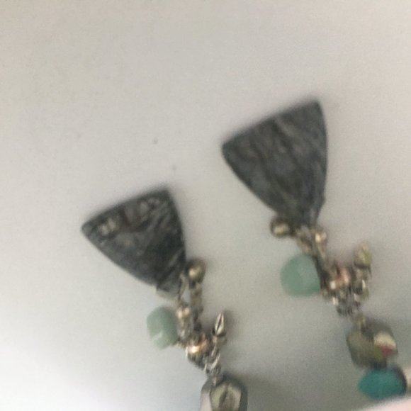 Chan Luu sliced quartz tourquoise earrings - Picture 4 of 12